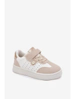 Sportovní Boty Sneakers Dívčí Na Suchý Zip Béžové model 21700537 - Boto Sportovní Boty Sneakers Dívčí Na Suchý Zip Béžové model 21700537 - Boto