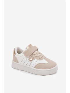 Sportovní Boty Sneakers Dívčí Na Suchý Zip Béžové model 21700537 - Boto