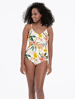 Jednodílné dámské plavky 7722 M3 oranžovo-krémová - Anita