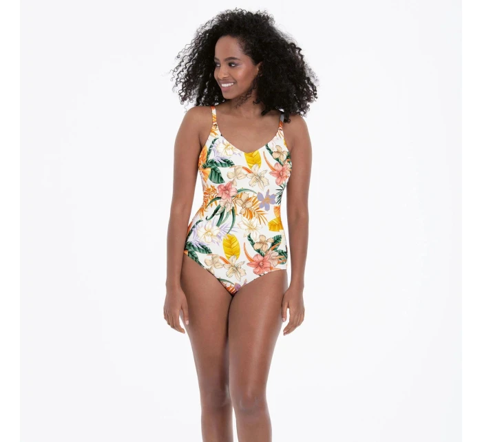 Jednodílné dámské plavky 7722 M3 oranžovo-krémová - Anita Jednodílné dámské plavky 7722 M3 oranžovo-krémová - Anita