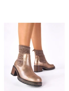Boty na podpatku M-789 zlaté - Solea