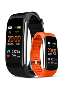 GIEWONT Smartwatch černé a oranžové 2 pruhy GW200-9