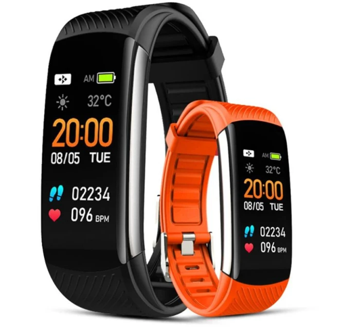 GIEWONT Smartwatch černé a oranžové 2 pruhy GW200-9 GIEWONT Smartwatch černé a oranžové 2 pruhy GW200-9