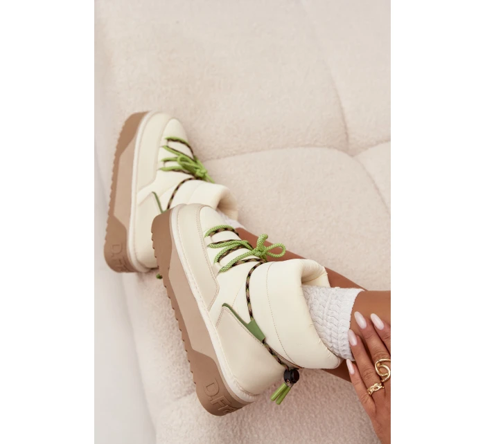 Sněhule na platformě D.Franklin DFSH371015 světle béžové