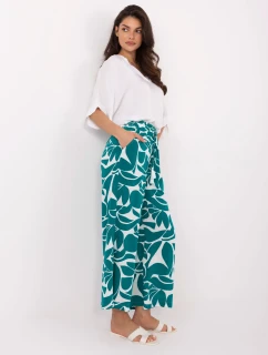 Kalhoty D73771M62237F tmavě zelené