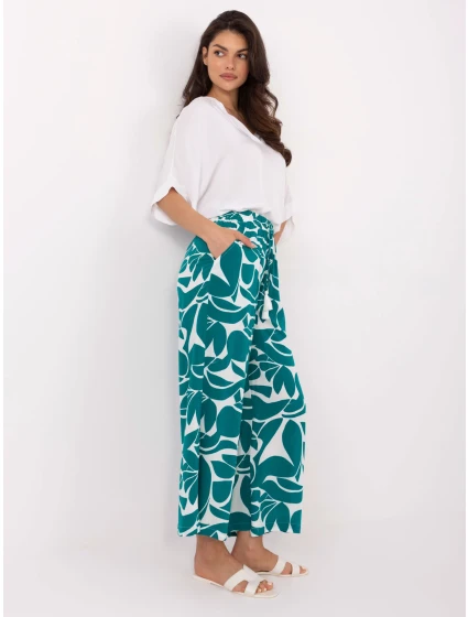 Kalhoty D73771M62237F tmavě zelené