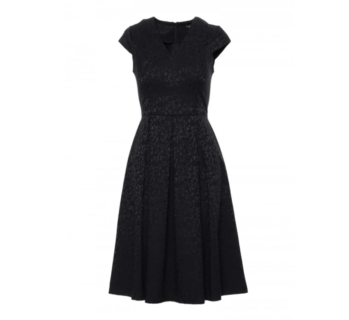 Přiléhavé šaty se záhyby černé model 21479377 - Moe Přiléhavé šaty se záhyby černé model 21479377 - Moe