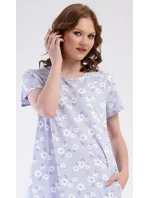 Dámské domácí šaty Nature modro-bílé - Vienetta