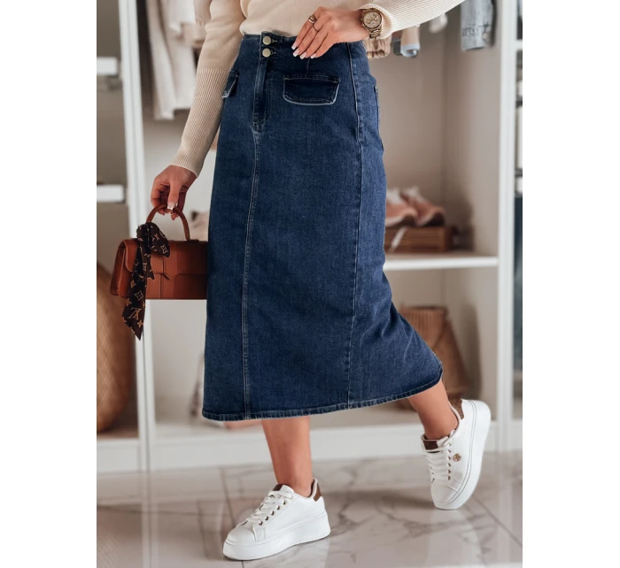 Dámská džínová maxi sukně s rozparkem BLUEVIC modrá FashionStreet CY0486