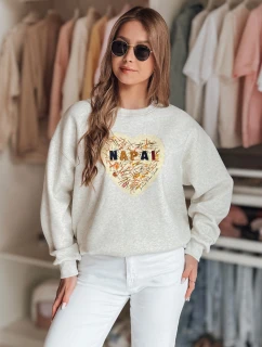Dámská oversize mikina se srdcem SERDUCHOVA šedá FashionStreet BY1440