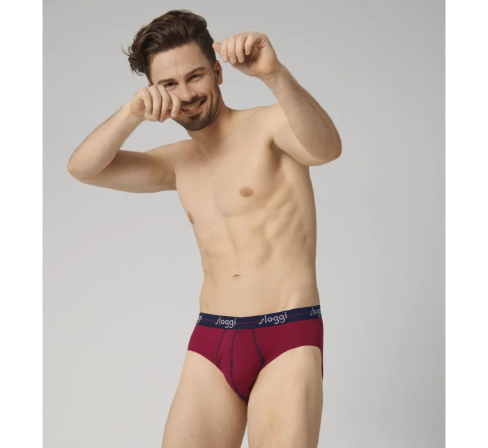 Pánské slipy Start Midi C2P box - BLUE - DARK COMBINATION - kombinace modré M008 - SLOGGI Pánské slipy Start Midi C2P box - BLUE - DARK COMBINATION - kombinace modré M008 - SLOGGI