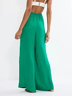 Summer Satin Trousers - GREEN - TRIUMPH GREEN - TRIUMPH