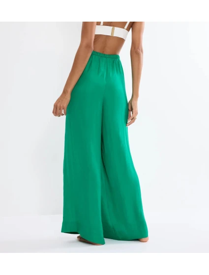 Summer Satin Trousers - GREEN - TRIUMPH GREEN - TRIUMPH