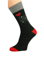 Pánské valentýnské ponožky Bratex 424 Classic Men 39-46