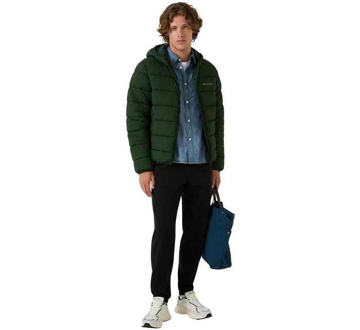 Pánská bunda Champion s kapucí zelená 221548 GS586 pánské