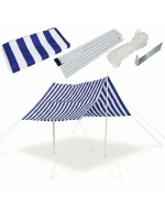 Stan se sluneční stříškou a tyčemi 3X1,7M MODRÝ Stan se sluneční stříškou a tyčemi 3X1,7M MODRÝ