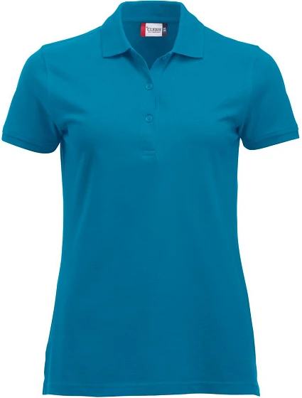 Clique Classic Marion S/S Dámské piqué polo z těžké bavlny 67.8246 turquoise Clique Classic Marion S/S Dámské piqué polo z těžké bavlny 67.8246 turquoise