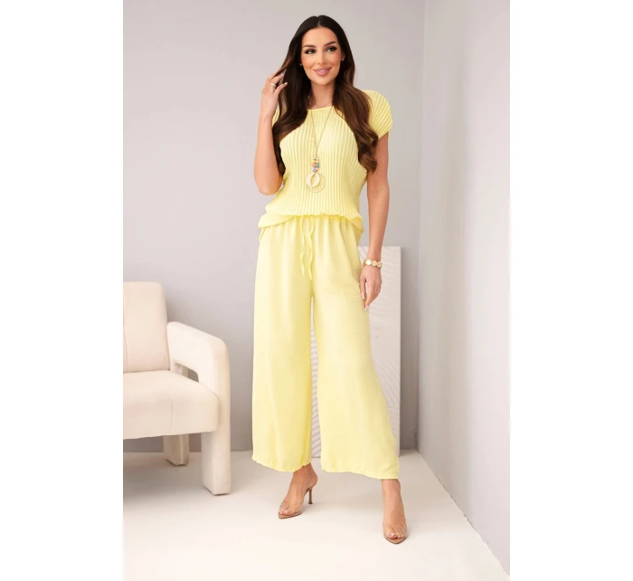 Komplet z  + spodnie žlutý model 22010200 - K-Fashion