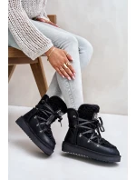 Voděodolné sněhové boty na platformě veganské D.Franklin DFSH370004 černé