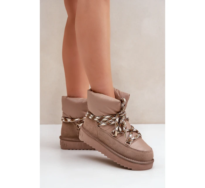 Semišové Sněhule Dámské S   Taupe model 21679986 - D.Franklin