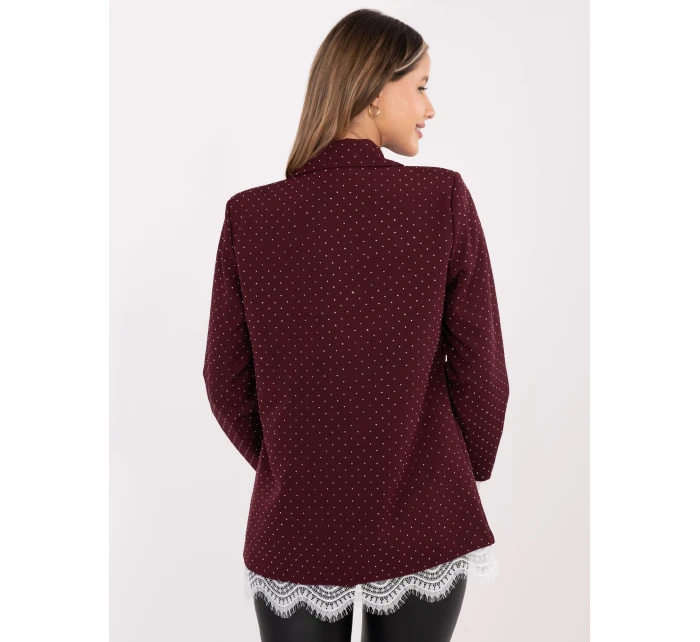 Marynarka IT MA bordowy model 21801849 - FPrice Marynarka IT MA bordowy model 21801849 - FPrice