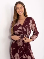 Sukienka IT SK model 21488890 bordowy - FPrice Sukienka IT SK model 21488890 bordowy - FPrice