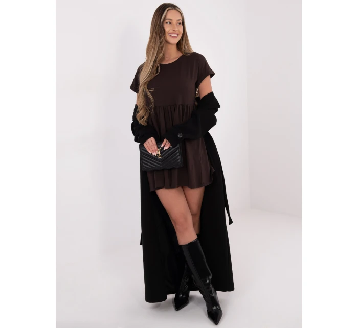 Šaty RV SK 5672.03P tmavě hnědé Šaty RV SK 5672.03P tmavě hnědé