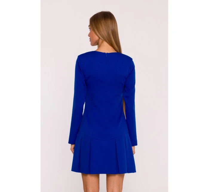 Šaty s záhyby královská modř model 21295936 - Moe Šaty s záhyby královská modř model 21295936 - Moe