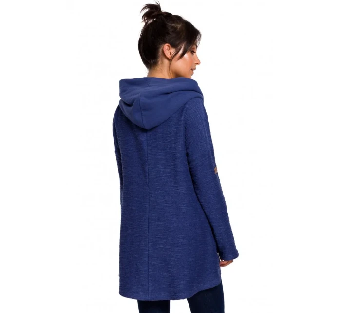 B131 Svetr s vysokým límcem - indigo