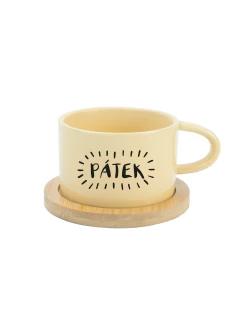 PÁTEK - žlutý hrníček makronka 200 ml