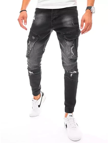 Pánské bojové džínové kalhoty černé Dstreet model 21963219 - FashionStreet Pánské bojové džínové kalhoty černé Dstreet model 21963219 - FashionStreet