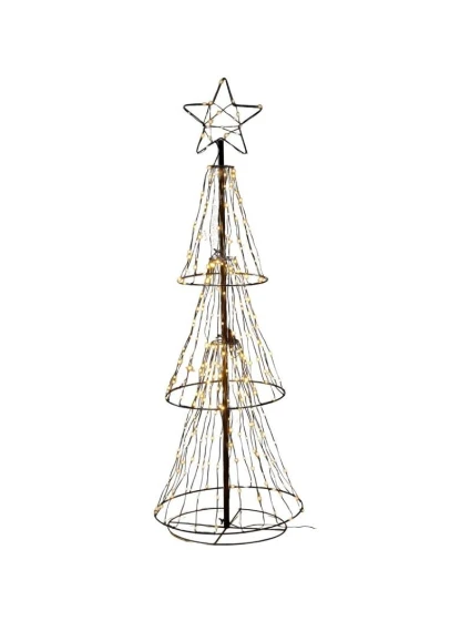 DEKORATIVNÍ VÁNOČNÍ STROMEK 310 LED TEPLÁ BÍLÁ 150 CM LUCA