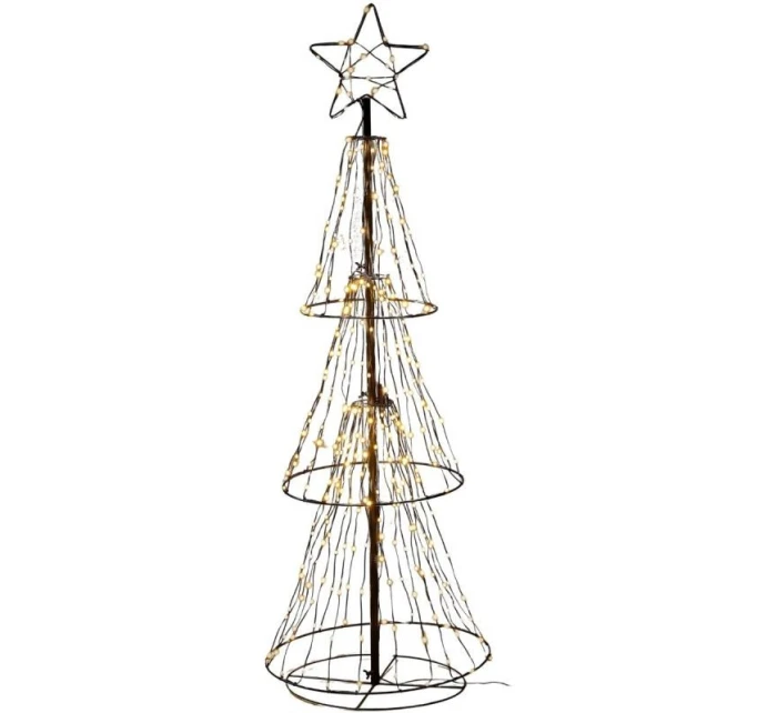 DEKORATIVNÍ VÁNOČNÍ STROMEK 310 LED TEPLÁ BÍLÁ 150 CM LUCA