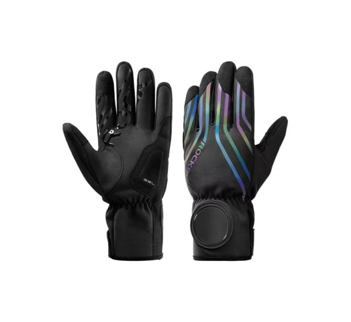 Rockbros zimowe rękawiczki rowerowe czarne L