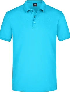 JN 710 Pánské elastické piqué polo model 22488630 turquoise - Daiber