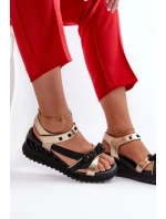 Dámské Sandály S Mašlí D&A model 21660371 Zlaté - S.Barski