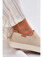 Dámské Tenisky Slip-On Big Star RR274721 Béžové Dámské Tenisky Slip-On Big Star RR274721 Béžové