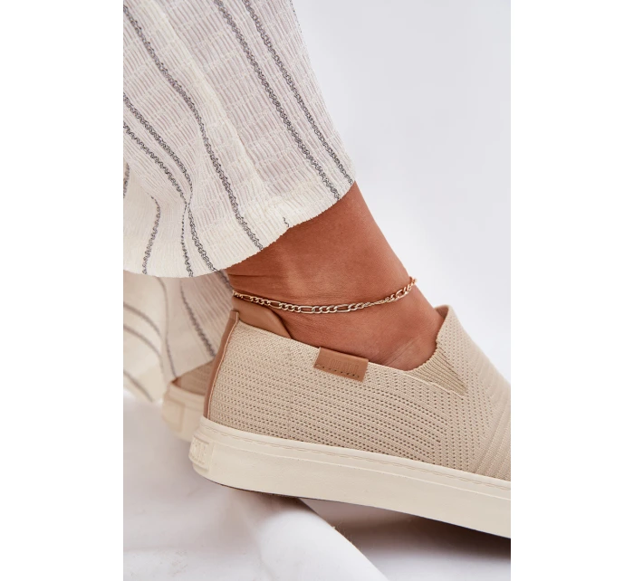 Dámské Tenisky Slip-On Big Star RR274721 Béžové Dámské Tenisky Slip-On Big Star RR274721 Béžové
