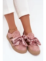 Dámské tenisky s mašlí růžové model 21710139 - Boto Dámské tenisky s mašlí růžové model 21710139 - Boto