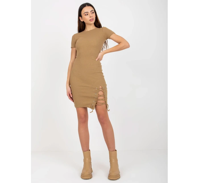 Sukienka EM SK HS 21 model 21110900 ciemny bezowy - FPrice