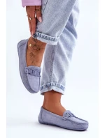 Dámské módní semišové mokasíny modré Rabell Dámské módní semišové mokasíny modré Rabell