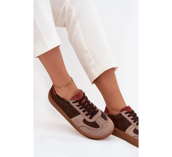 Dámské semišové barefoot tenisky Zazoo – hnědé Dámské semišové barefoot tenisky Zazoo – hnědé