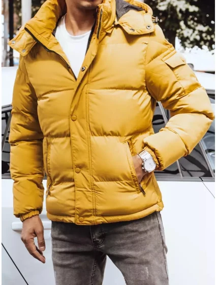 Pánská prošívaná zimní bunda žlutá FashionStreet TX4180