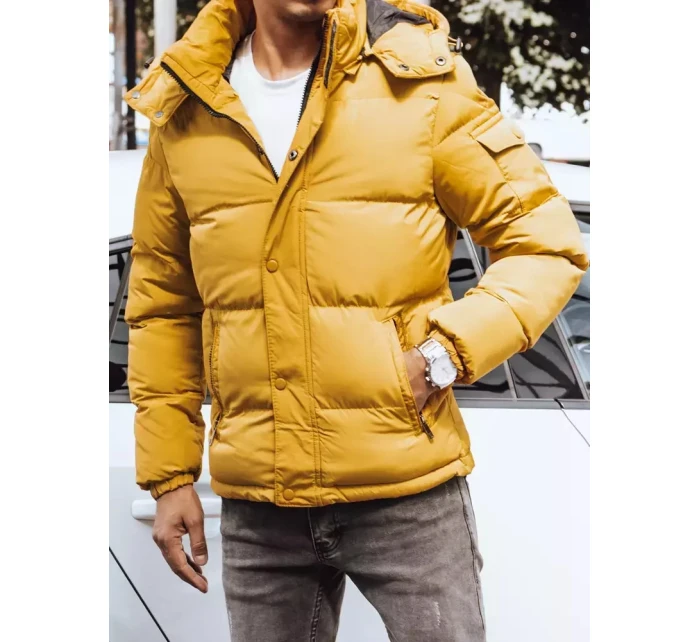 Pánská prošívaná zimní bunda žlutá FashionStreet TX4180