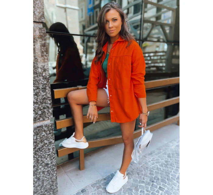 Dámská oranžová košilová bunda CALIFORNICATION FashionStreet TY3523z