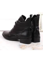 Ploché zateplené boty na podpatku Jezzi W JEZ412A černá Ploché zateplené boty na podpatku Jezzi W JEZ412A černá