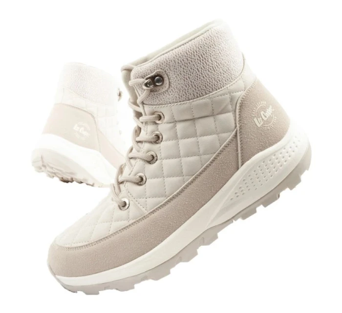 dámská sportovní obuv zimní trekingová zateplená krémová model 21409186 kůže dámské - Lee Cooper dámská sportovní obuv zimní trekingová zateplená krémová model 21409186 kůže dámské - Lee Cooper