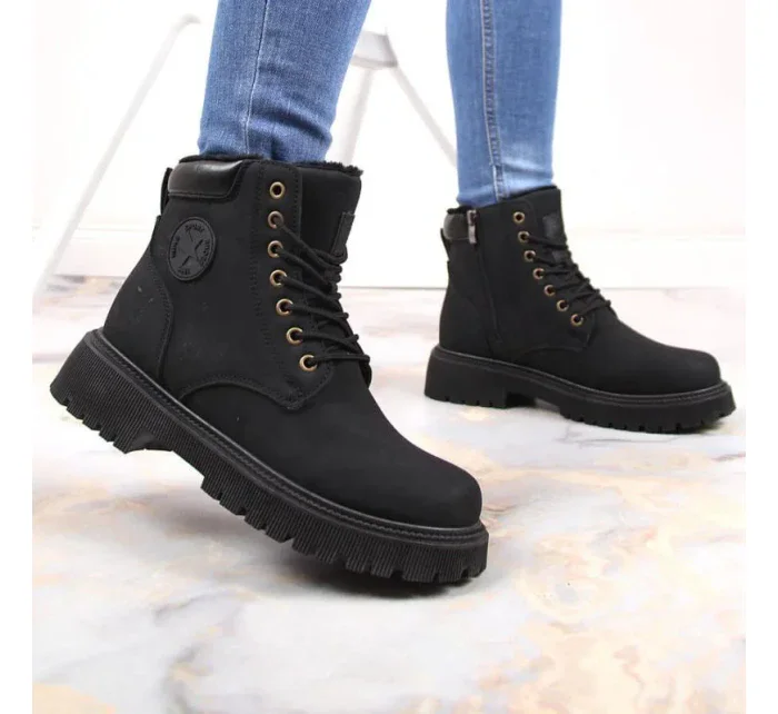 Zateplené trapery se zipem W model 19374782 černá - NEWS Zateplené trapery se zipem W model 19374782 černá - NEWS