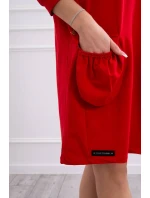 Šaty s kapucí v červené barvě Šaty s kapucí v červené barvě