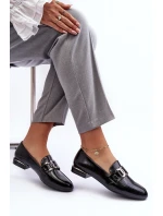 Dámské mokasíny s ozdobou černá model 21636087 - SERGIO LEONE